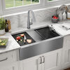 33&rdquo; Workstation Undermount&nbsp;Single Bowl&nbsp;16 Gauge Stainless Steel&nbsp;Farmhouse Apron Front Kitchen Sink&nbsp;with&nbsp;WorkFlow&trade; Ledge and Accessories